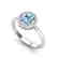 0.75 CTW Sky Blue Topaz & Micro Pave Halo VS/SI Diamond - 2
