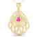 2 CTW Pink Sapphire & Micro Pave VS/SI Diamond Necklace