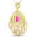 2 CTW Pink Sapphire & Micro Pave VS/SI Diamond Necklace - 2