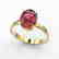 3 CTW Pink Tourmaline Designer Inspired Solitaire Ring - 2