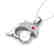 0.65 CTW VS/SI Diamond & White Pearl Dolphin Necklace