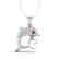 0.65 CTW VS/SI Diamond & White Pearl Dolphin Necklace - 2
