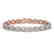 10.76 CTW Sky Topaz & Diamond Halo Bracelet 10K Rose