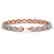 10.76 CTW Sky Topaz & Diamond Halo Bracelet 10K Rose - 2
