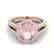 3 CTW Morganite & Micro VS/SI Diamond Halo Solitaire