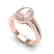 3 CTW Morganite & Micro VS/SI Diamond Halo Solitaire - 2