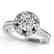 1.5 CTW Certified VS/SI Diamond Solitaire Halo Ring 14K - 2