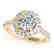 1.55 CTW Certified VS/SI Diamond Solitaire Halo Ring