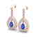 2.25 CTW Tanzanite & Micro Pave VS/SI Diamond Earrings