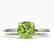 2 CTW Cushion Cut Peridot Solitaire Engagement Ring 18K
