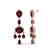 16 CTW Garnet Earrings Designer Vintage 10K Rose Gold - 2