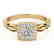 0.55 CTW Certified VS/SI Diamond Solitaire Halo Ring