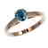 0.76 CTW Certified Intense Blue SI Diamond Solitaire - 2
