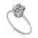 1.0 CTW VS/SI Cushion Diamond Art Deco Ring 14K White - 2
