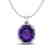 10 CTW Amethyst & Micro Pave VS/SI Diamond Halo