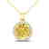 2 CTW Citrine & Halo VS/SI Diamond Micro Pave Necklace - 2
