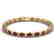 15 CTW Garnet & VS/SI Diamond Eternity Bracelet 10K - 2