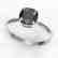 3 CTW Cushion Cut Black VS/SI Diamond Solitaire Ring - 2