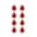 10.2 CTW Ruby & Diamond Halo Earrings 10K Yellow Gold