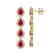 10.2 CTW Ruby & Diamond Halo Earrings 10K Yellow Gold - 2