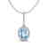 2 CTW Sky Blue Topaz & Micro VS/SI Diamond Necklace