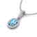 2 CTW Sky Blue Topaz & Micro VS/SI Diamond Necklace - 2