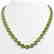 33.35 CTW Peridot & Diamond Halo Necklace 10K Yellow