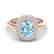 2.50 CTW Sky Blue Topaz With Micro VS/SI Diamond Ring