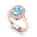 2.50 CTW Sky Blue Topaz With Micro VS/SI Diamond Ring - 2