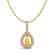1.15 CTW Citrine & Micro Pave VS/SI Diamond Necklace - 2