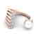 0.65 CTW VS/SI Diamond & Golden Pearl Designer Ring 14K - 2