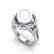 0.83 Ct Micro Pave VS/SI Diamond & White Pearl Halo - 2