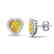 2 CTW Citrine & Micro Pave VS/SI Diamond Earrings Heart - 2