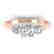1.37 CTW Certified VS/SI Diamond Art Deco 3 Stone Ring