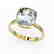 4.50 CTW Cushion Cut Aquamarine Designer Solitaire - 2