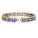 25.36 CTW Tanzanite & Diamond Halo Bracelet 10K Yellow - 2