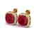 12 CTW Ruby & Micro Pave Halo VS/SI Diamond Earrings