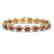 16.93 CTW Tourmaline & Diamond Halo Bracelet 10K Yellow