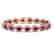 21.69 CTW Ruby & Diamond Halo Bracelet 10K Rose Gold