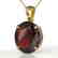 9 CTW Garnet Designer Solitaire Necklace 18K Yellow