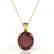 9 CTW Garnet Designer Solitaire Necklace 18K Yellow - 2