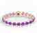 29 CTW Amethyst & VS/SI Diamond Tennis Micro Pave Halo - 2