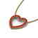 3.50 CTW Red Sapphire Heart Halo Designer Necklace 10K - 2