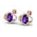 4 CTW Amethyst And Micro Pave VS/SI Diamond Earrings