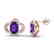 4 CTW Amethyst And Micro Pave VS/SI Diamond Earrings - 2