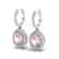 3.25 CTW Morganite & Micro Pave VS/SI Diamond Earrings