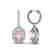 3.25 CTW Morganite & Micro Pave VS/SI Diamond Earrings - 2