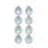 7.41 CTW Aquamarine & Diamond Halo Earrings 10K White