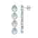7.41 CTW Aquamarine & Diamond Halo Earrings 10K White - 2
