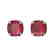 4 CTW Cushion Cut Ruby Designer Solitaire Stud Earrings